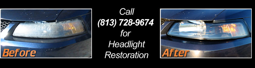 Mobile Headlight restoration in Tampa Florida - Smallest Detail Auto Spa